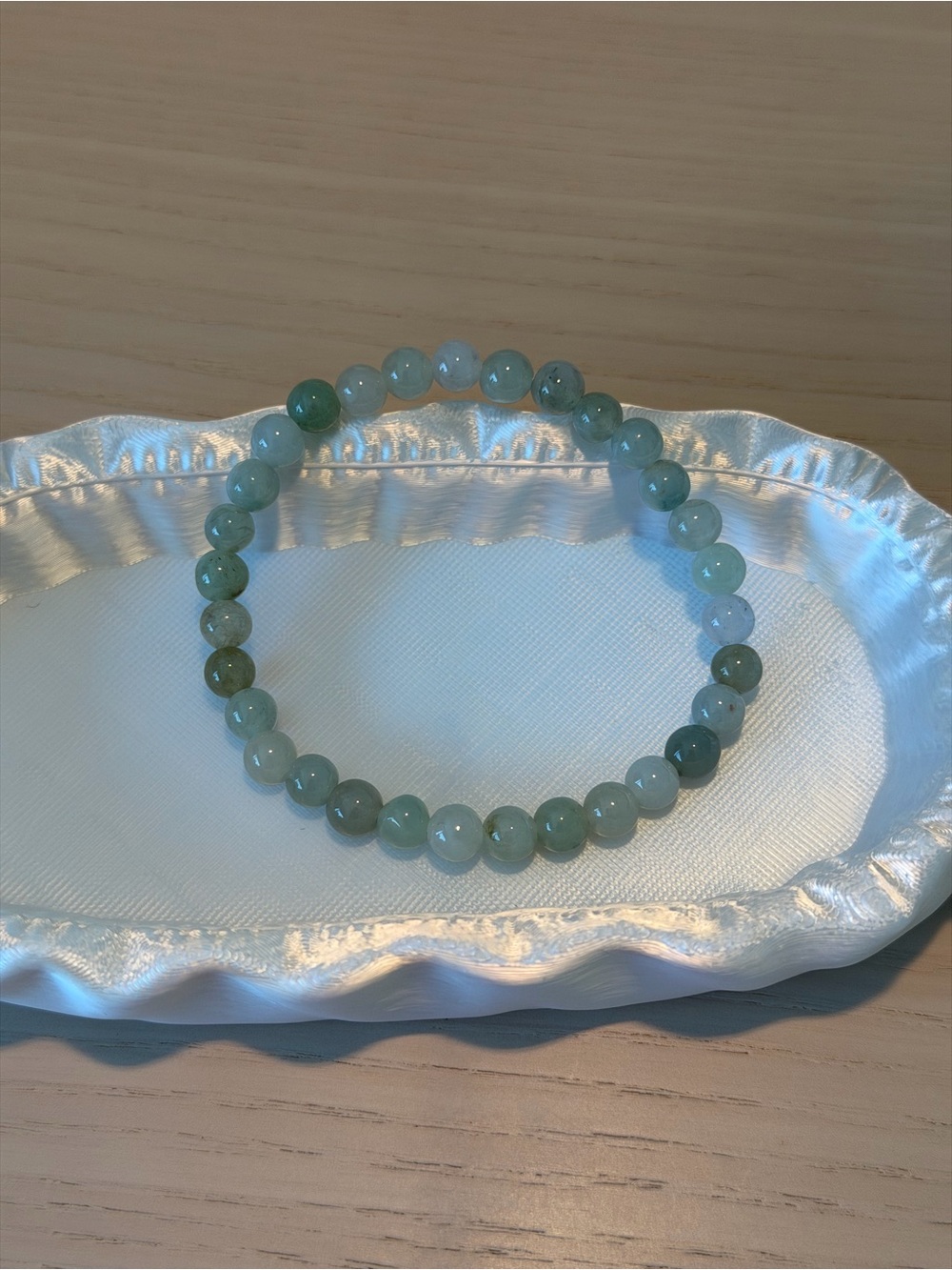 Green Jade Beaded Bracelet